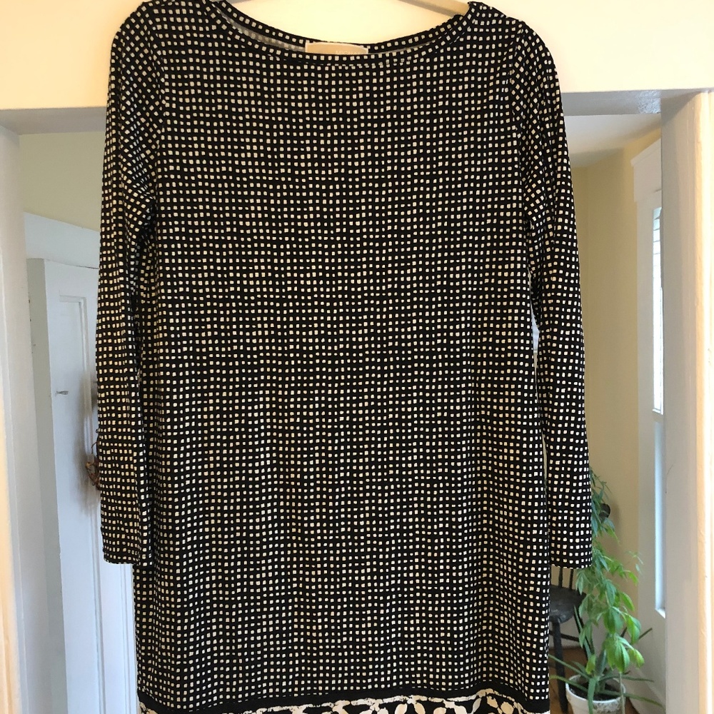 Michael Kors Black Nezla Long Sleeve Dress